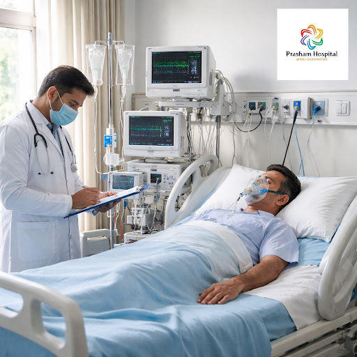 Struggling with severe cough, fever, or breathing difficulty? At Prasham Hospital And ICU in Gorw…