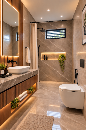 Elevate your daily routine with modern luxury bathroom design by Interior wala. From floating moi… post image