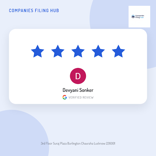 Devyani Sonker's experience with COMPANIES FILING HUB's business consulting firm services in Luck…