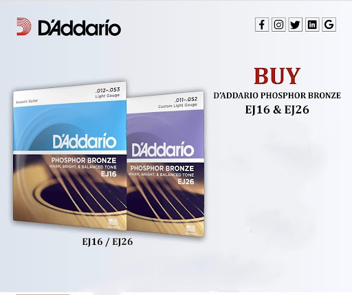 D'Addario EJ16 & EJ26 available in stock