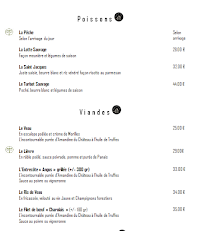 Menu LE CHATEAU BOURGOGNE Page 1