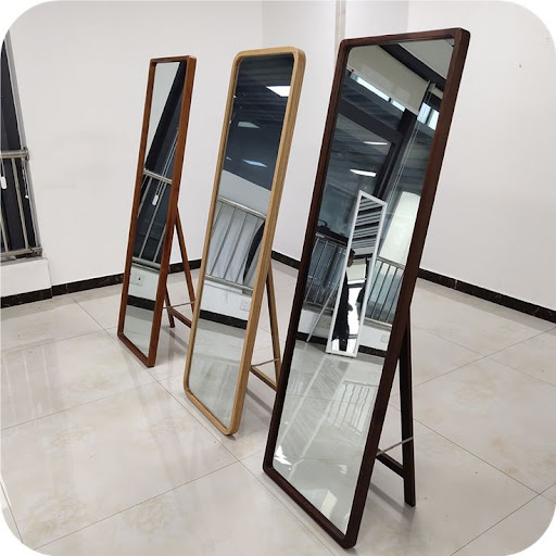 Wooding stand mirror post image