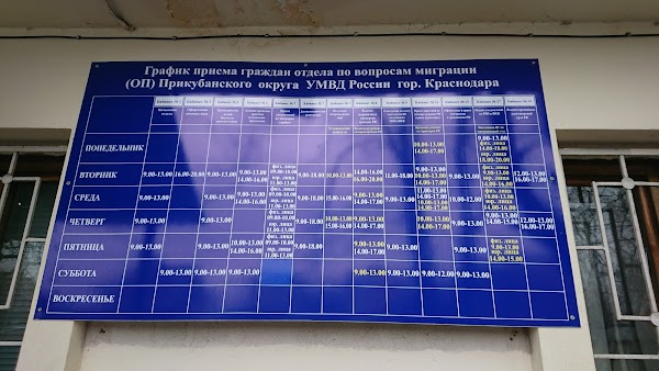 Мвд по вопросам миграции прикубанский округ. Отдел по вопросам миграции Прикубанский округ. Миграционная служба Краснодар Прикубанский округ.