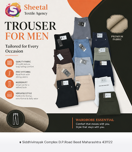 Discover a wide range of trousers for men at SHEETAL TEXTILE AGENCY, perfect to complement tradit… post image