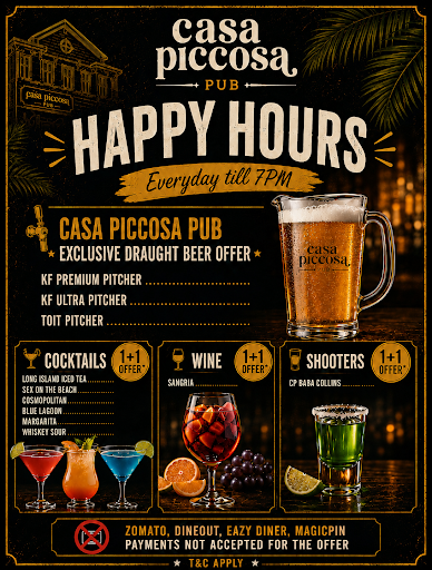🍻 Happy Hours at Casa Piccosa! 🍹
