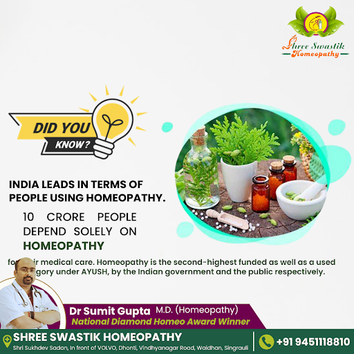 "India leads in terms of people using Homeopathy. 10 crore people depend solely on Homeopathy for… post image