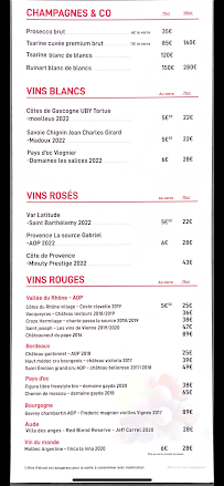 Menu BANK RESTAURANT BAR Page 1