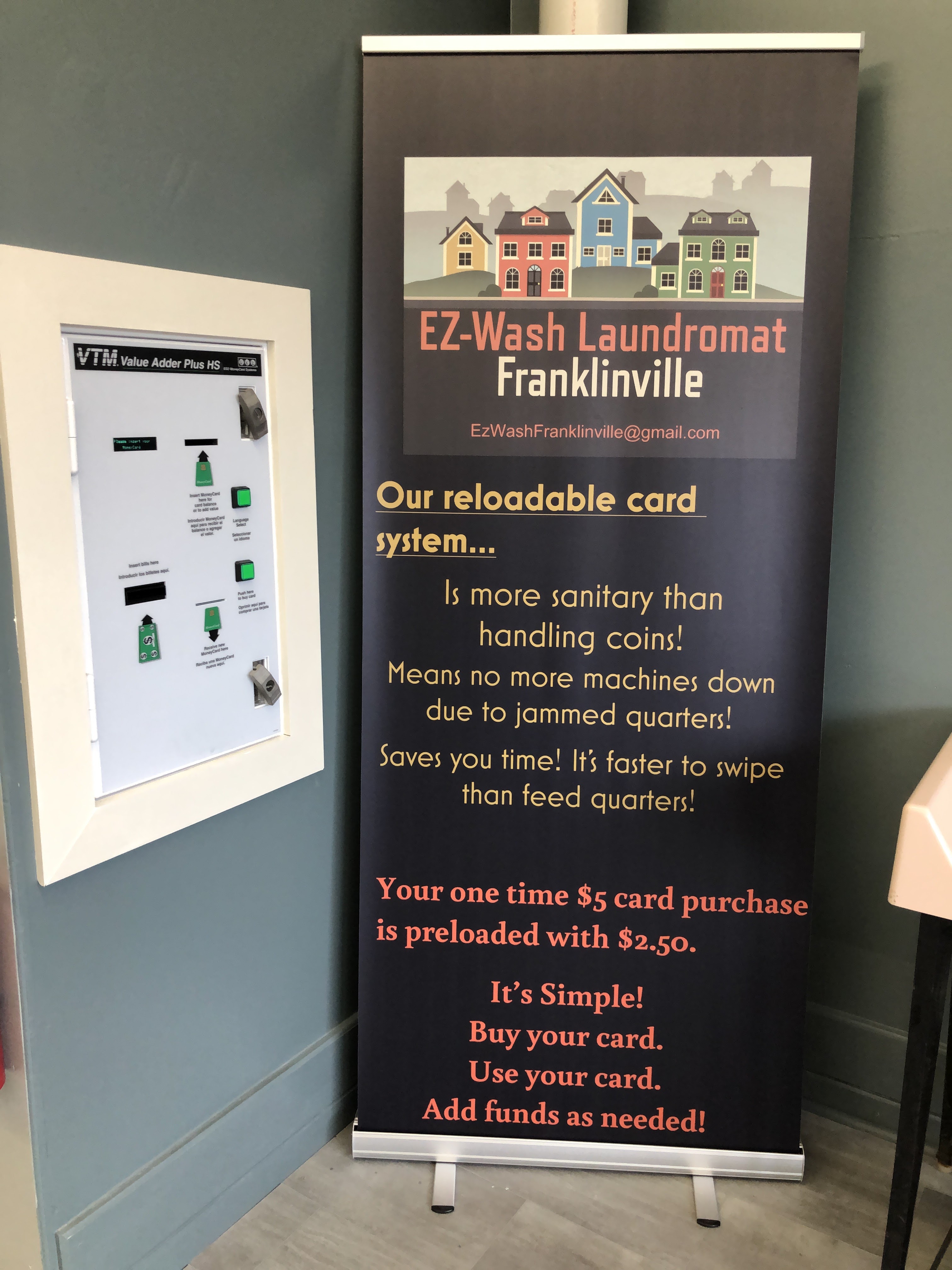 EZ-Wash Franklinville facility with washing machines in Franklinville