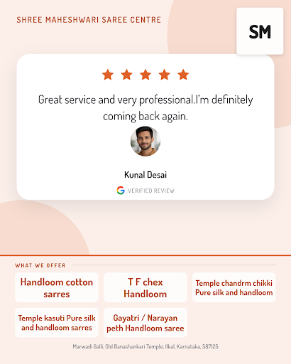 Kunal Desai, a delighted customer from Ilkal, raves about his exceptional experience at Shree Mah… post image
