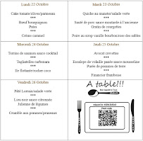 Menu Restaurant Les ERABLES Page 10