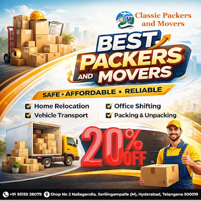 Classic Packers and Movers Serilingampally | Packers and Movers Gachibowli | Movers and Packers in Gachibowli