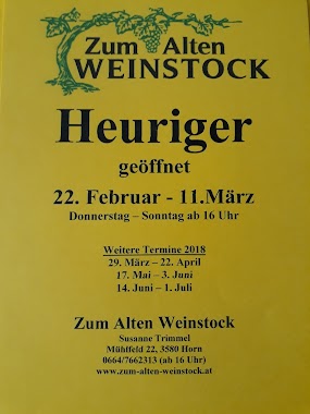 Heurigen zum alten Weinstock - Susanne Trimmel, Author: Susanne Trimmel