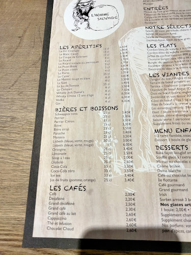 Heures d'ouverture de Restaurant l'Homme Sauvage