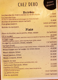 Menu Chez Débo Page 1