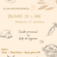 Menu Le Salon Provencal Page 1