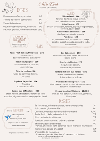 Menu Brasserie du Palace Page 1