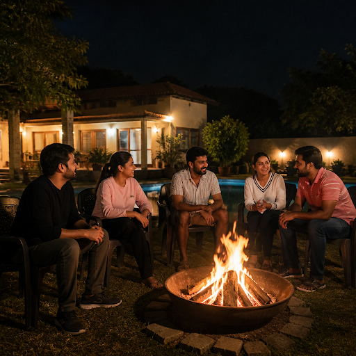 At Club Woods Villa - Gaikwads Woods Villa in Narayanpur, Dewadi, evenings come alive around the… post image