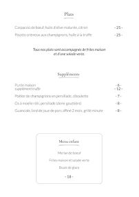 Menu Brutus Restaurant Bordeaux Page 6