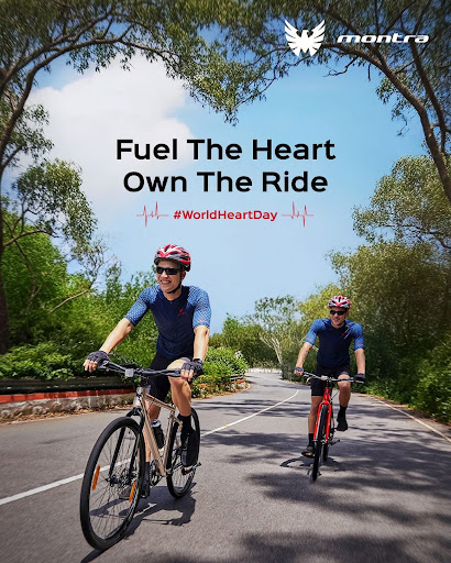 This #WorldHeartDay, ride stronger with Montra. Every pedal powers your heart, your health, and y… post image