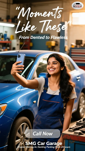 Get the best car denting and painting work in Vapi! At SMG Car Garage, our expert team provides t…