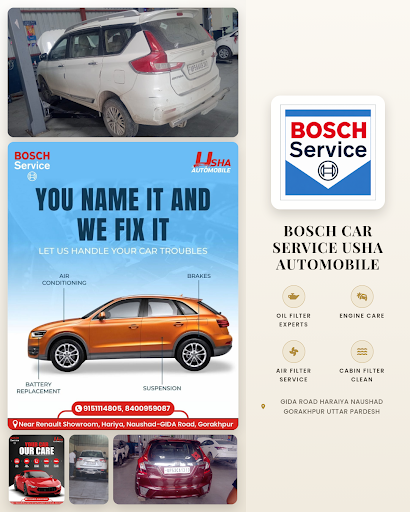 BOSCH CAR SERVICE USHA AUTOMOBILE offers expert oil filter replacement and comprehensive auto rep…