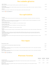 Menu L'Indigo Café Page 2