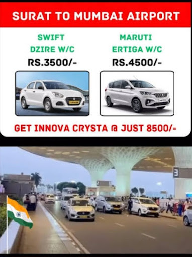Surat to Mumbai  taxi sarvice post image