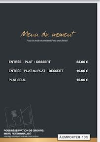 Menu Une histoire de goût Page 1