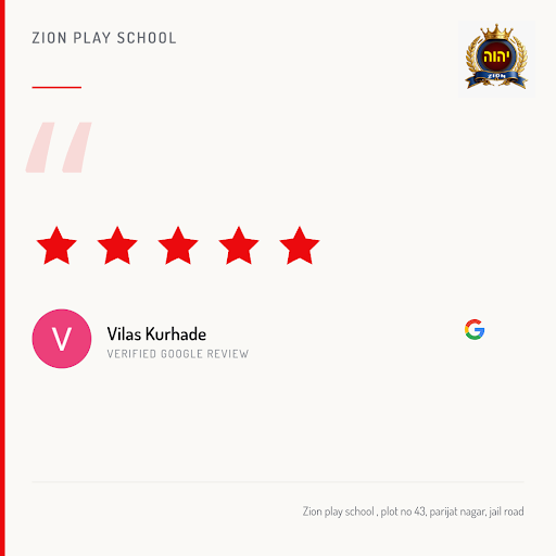 Vilas Kurhade from Nashik had a fantastic experience at Zion Play School, a top-rated kindergarte… post image
