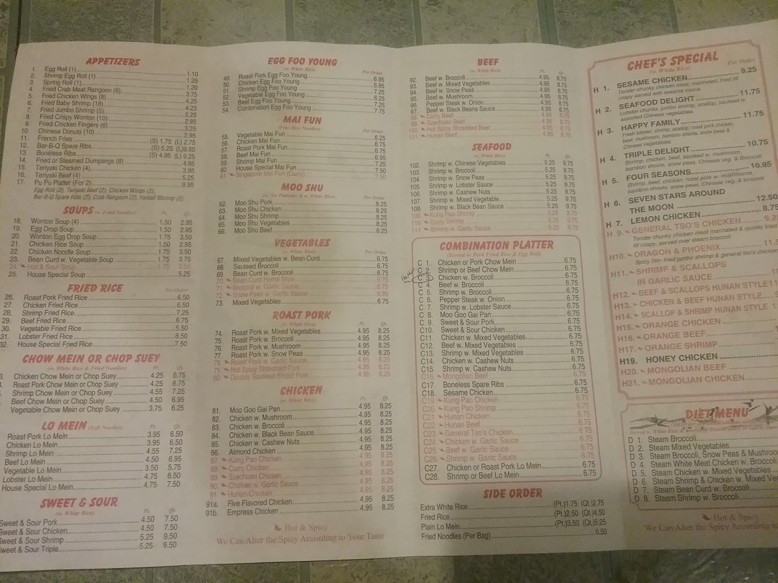 Online Menu Of China Garden Restaurant Smithville Tennessee