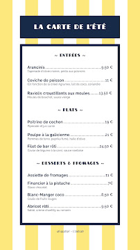 Menu Restaurant Le Port - La Chaume Page 1