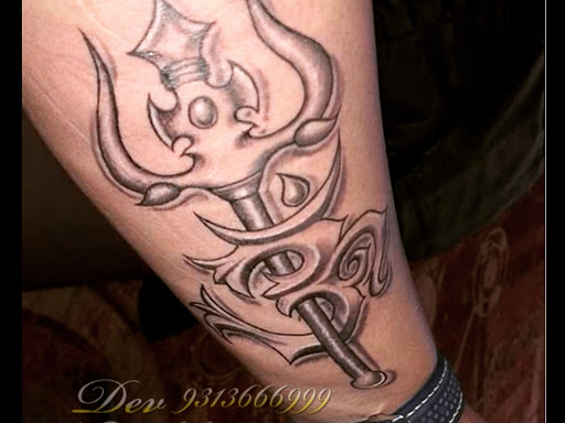 Trishul tattoo is the Very Famous tattoo Design In India. Trishul tattoo Making By Dev From Dev t…