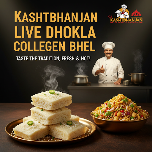 Kashtbhanjan serves fresh, hot live dhokla and college bhel with authentic taste and street-style…