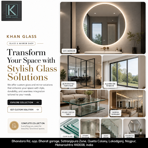 Khan Glass offers premium glass and mirror solutions including LED mirrors, slim profile partitio… post image