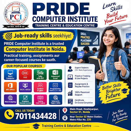 🎯 Job-ready skills seekhiye! PRIDE Computer Institute is a trusted Computer Institute in Noida. P… post image