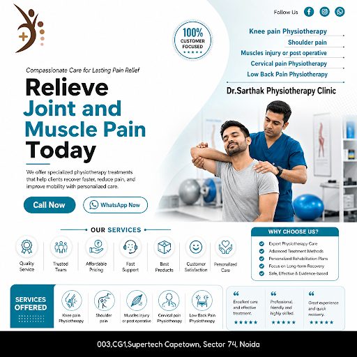 Effective knee pain therapy at Dr. Sarthak Physiotherapy Clinic helps restore mobility and reduce… post image