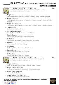Menu EL PATCHO Restaurant Bar licence IV Page 5