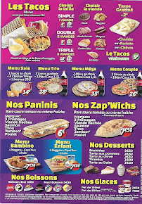 Menu Pronto Pizza Rambervillers Page 3