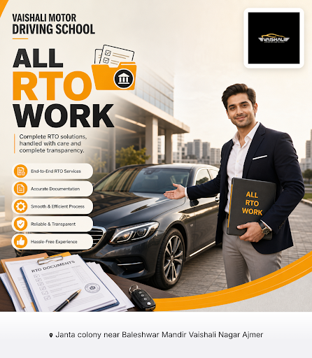 Vaishali Motor Driving School offers comprehensive RTO services including all RTO work, vehicle i… post image