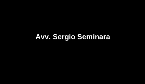 Avv. Sergio Seminara - Thumbnail