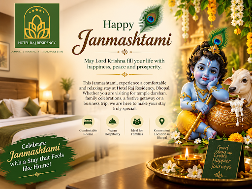 This Janmashtami, celebrate the spirit of togetherness with a comfortable stay! 🦚✨