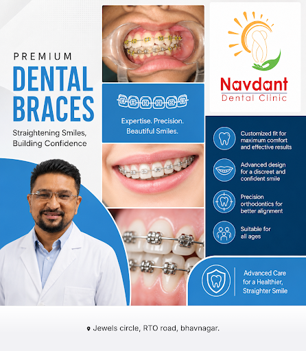Visit NAVDANT DENTAL CLINIC for expert dental braces and comprehensive care. Our specialists also… post image