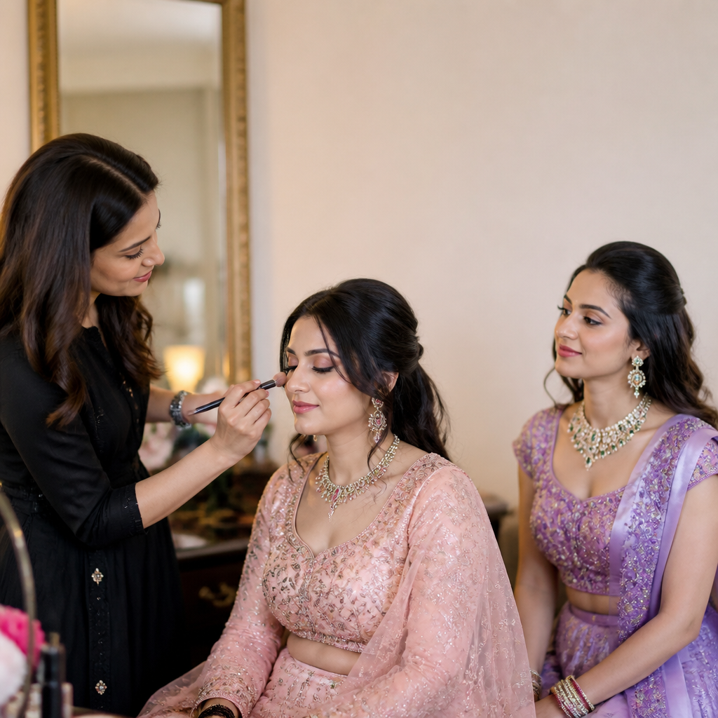 Coordinating Family Makeup Looks For Multi-Day Wedding Functions