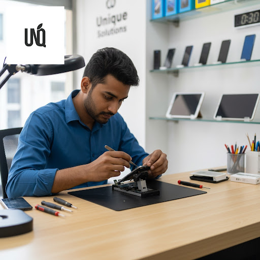 Wondering how long a mobile repair really takes? At Unique Solutions India in Vijaykar Wadi, Mala…