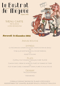 Menu Le Bistrot de Megève Page 1