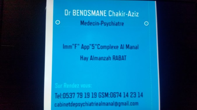 Cabinet de psychiatrie al manal Rabat, Author: Jamila Boushaba