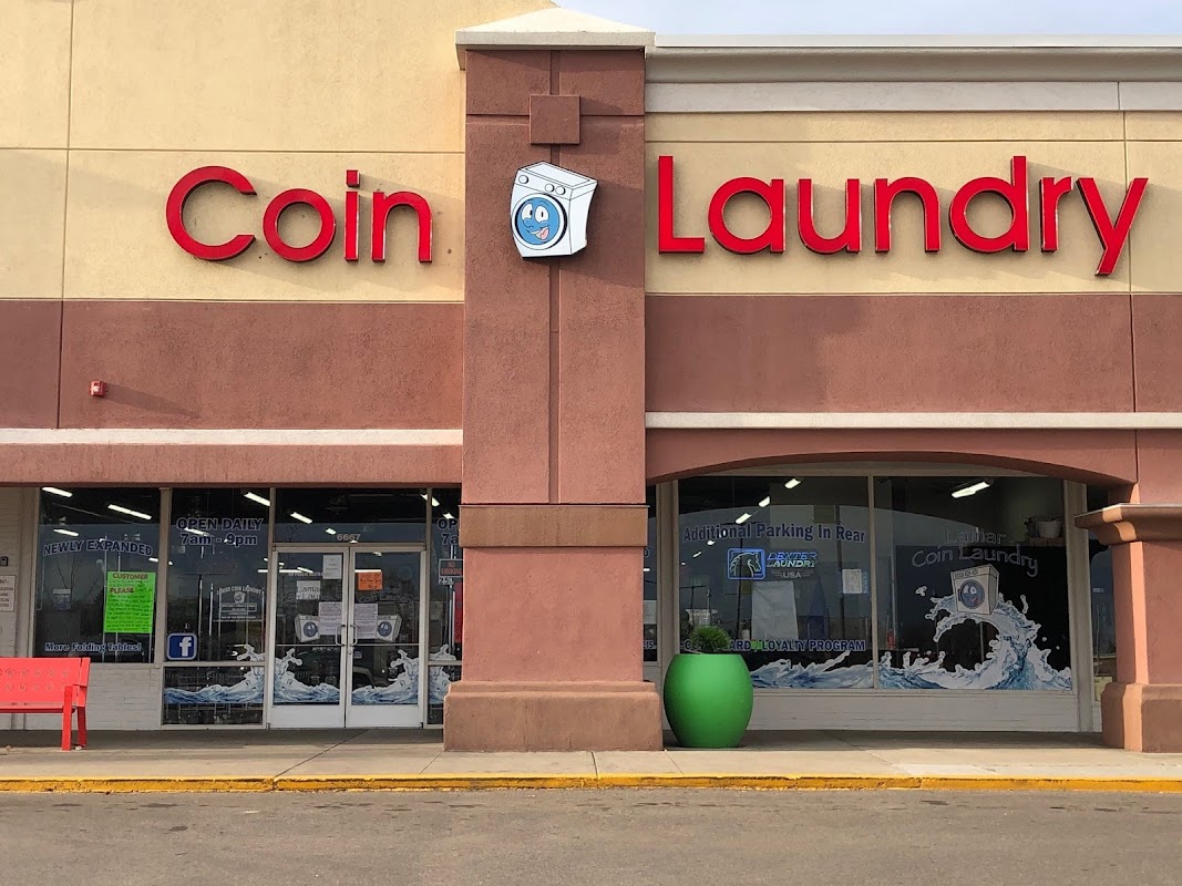 Lamar Coin Laundry and Wash Dry Fold Drop Off Service storefront and entrance in Denver