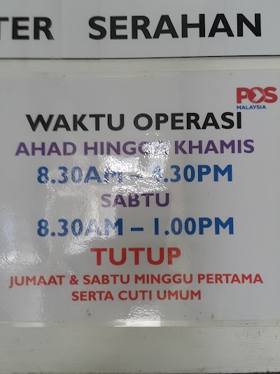 Poslaju Depoh Serahan Kulai, Johor, Malaysia  Phone: +60 