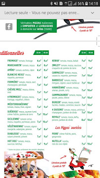 Menu Pizzeria chez kawet Page 1