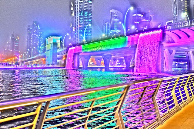 Dubai Water Canal Waterfall